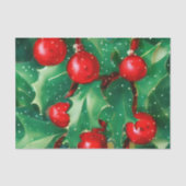 kerstgroen en rode bessen tissuepapier (Voorkant)