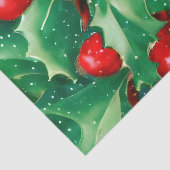 kerstgroen en rode bessen tissuepapier (Detail)