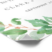 Kerstgroen en rood groen welkomsthuwelijk poster (Hoek)