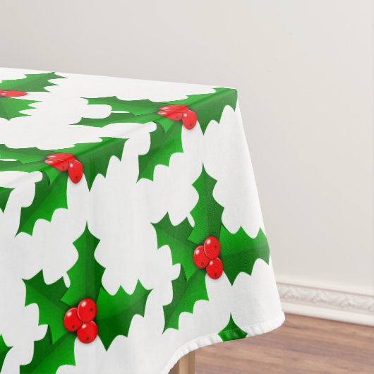 Kerstgroen en rood holly Thunder_Cove Tafelkleed (Voorbeeld)