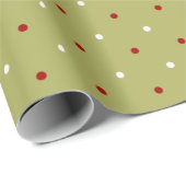 Kerstgroen en rood met poolstippen cadeaupapier (Rol Hoek)