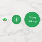 Kerstgroen en rood tafelconfetti confetti (Achterkanten)