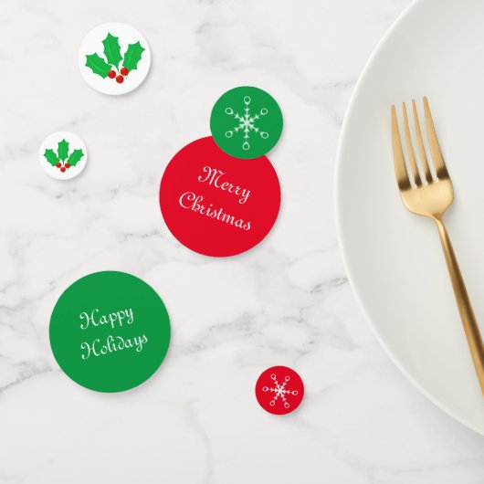 Kerstgroen en rood tafelconfetti confetti (Groep)
