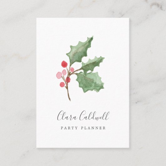 kerstgroen en rood Visitekaartje (Voorkant)