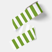 Kerstgroen en wit gestreept grosgrain lint (Achterkant)