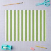 Kerstgroen en wit gestreept tissuepapier (Craft)