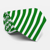 Kerstgroen en wit Snoepriet Stropdas (Opgerold)