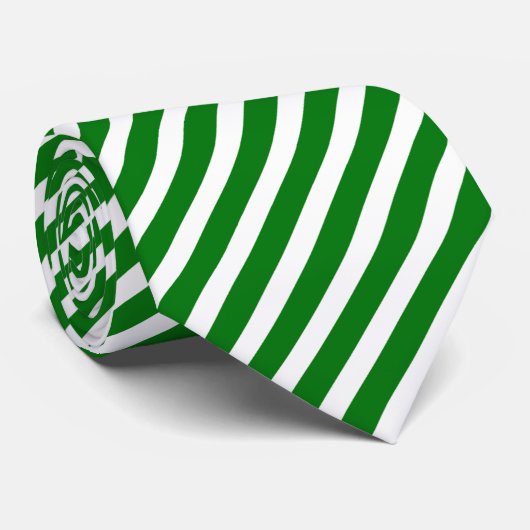 Kerstgroen en wit Snoepriet Stropdas (Opgerold)