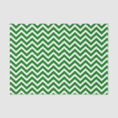 Kerstgroen en witte Chevron ZigZag Tissuepapier (Voorkant)