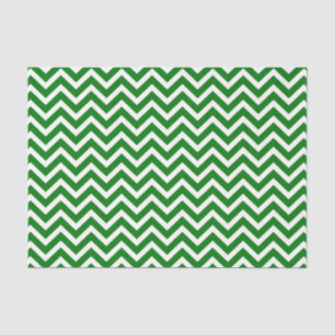 Kerstgroen en witte Chevron ZigZag Tissuepapier