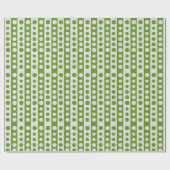 Kerstgroen en witte polka-stippen cadeaupapier (Vlak)