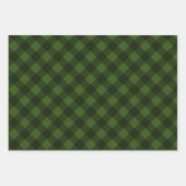 Kerstgroen en zwarte buffels inpakpapier vel (Voorkant)