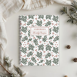 Kerstgroen Familie Recept Notitieboek