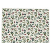 Kerstgroen Feestelijke Patroon Geschenktas Groot Cadeauzakje (Achterkant)