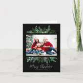 Kerstgroen Foto Feestdagen Kaart (Voorkant)