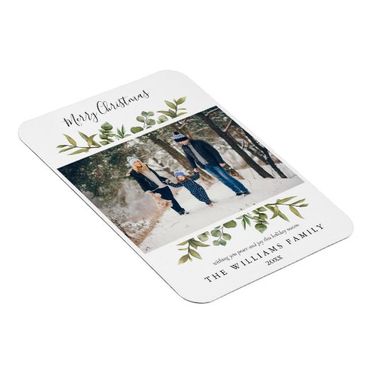 Kerstgroen Foto Moderne Feestdagen Magneet (Rechterzijde)
