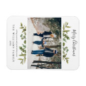 Kerstgroen Foto Moderne Feestdagen Magneet (Horizontaal)