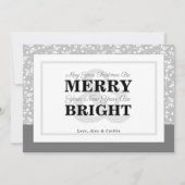 Kerstgroen fotokaart met grijze tinten feestdagenkaart (Voorkant)
