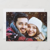 Kerstgroen fotokaart met grijze tinten feestdagenkaart (Achterkant)