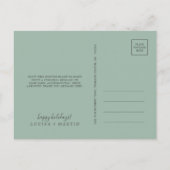 Kerstgroen gehuwd kerstfeest bedankt feestdagenkaart (Achterkant)