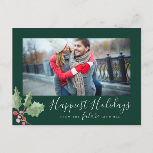 kerstgroen gelukkige Feestdagen sparen de Datum (Voorkant)