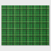 Kerstgroen geruit cadeaupapier (Vlak)