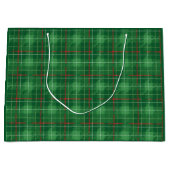 Kerstgroen geruit groot cadeauzakje (Voorkant)