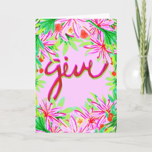 Kerstgroen - Geven Feestdagen Kaart (Voorkant)