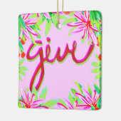 Kerstgroen - Geven Keramisch Ornament (Links)