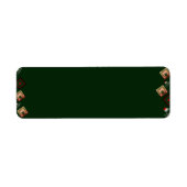 Kerstgroen & Gouden Frame Retouradreslabels Etiket (Voorkant)