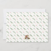 kerstgroen + gouden Typografie 2-foto Feestdagenkaart (Achterkant)