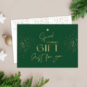 kerstgroen goudglitter-cadeaubon