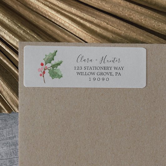 kerstgroen | Grijs label retouradres