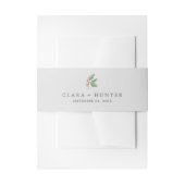 kerstgroen | Grijze uitnodiging in Belly Band Uitnodigingen Wikkel (Voorkant Voorbeeld)