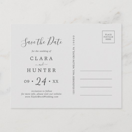 kerstgroen | Groene Wreath Save the Date Uitnodiging Briefkaart (Achterkant)