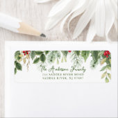 Kerstgroen Holly & Pine Etiket (Insitu)