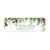 Kerstgroen Holly & Pine Etiket (Voorkant)