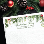 Kerstgroen Holly & Pine Etiket