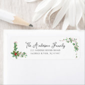 Kerstgroen Holly & Pine Etiket (Insitu)