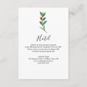 Kerstgroen Hotelkaart Informatiekaartje (Voorkant)