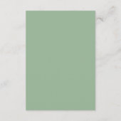 Kerstgroen Hotelkaart Informatiekaartje (Achterkant)