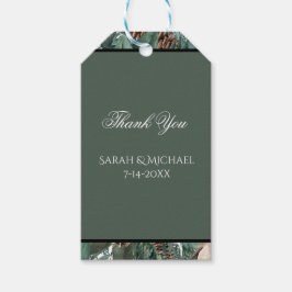 Kerstgroen Huwelijk Cadeaulabel
