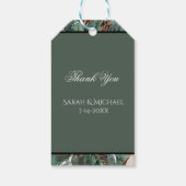 Kerstgroen Huwelijk Cadeaulabel (Achterkant)