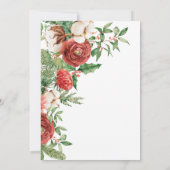 Kerstgroen Huwelijksfeest Kaart (Achterkant)