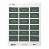 Kerstgroen Huwelijksstickers Etiket (Full Sheet)