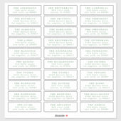 Kerstgroen Individuele naam & adresetiketten Sticker (Vel)