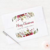 Kerstgroen Kerstcadeaueletiket Vierkante Sticker (Envelop)