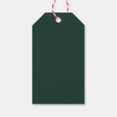 Kerstgroen laat minimale typografie groen cadeaulabel (Achterkant)