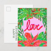 Kerstgroen - Liefde Feestdagenkaart (Voorkant / Achterkant)