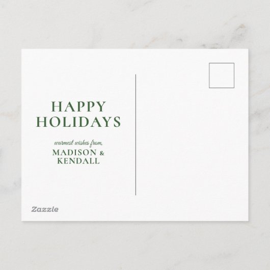 Kerstgroen - Liefde Feestdagenkaart (Achterkant)